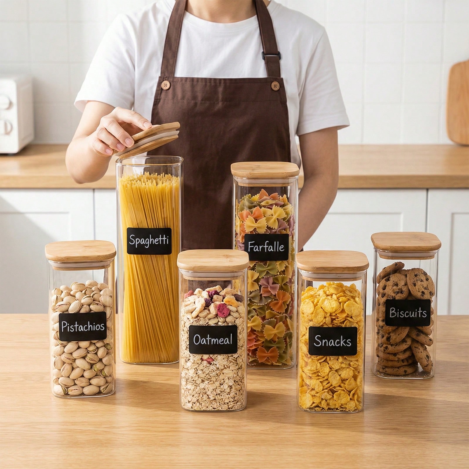 Kitchen Baking Storage Containers - 6/12 шт. стеклянных контейнеров для хранения