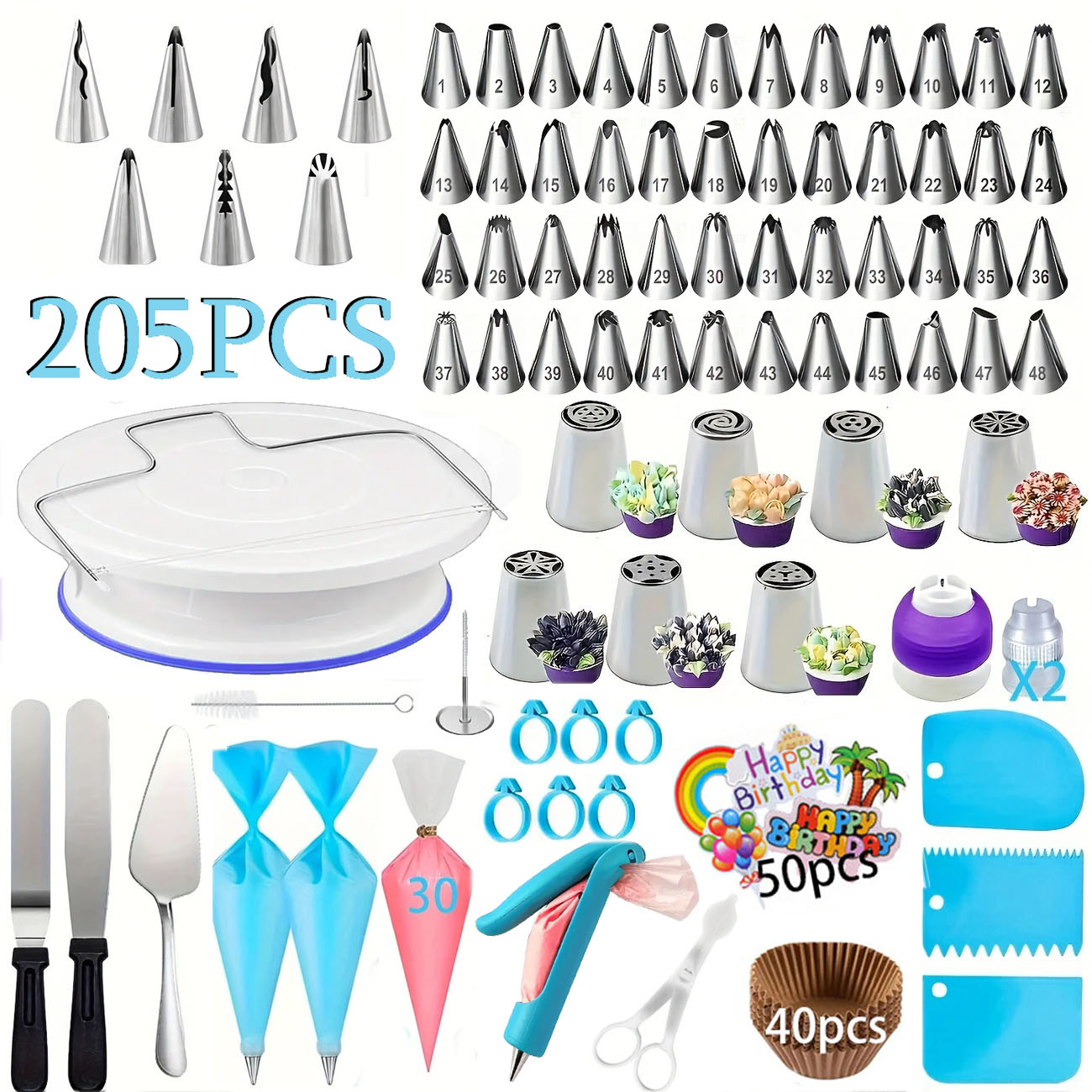 Fondant Smoother Set - Профессиональный набор для украшения торта, 205