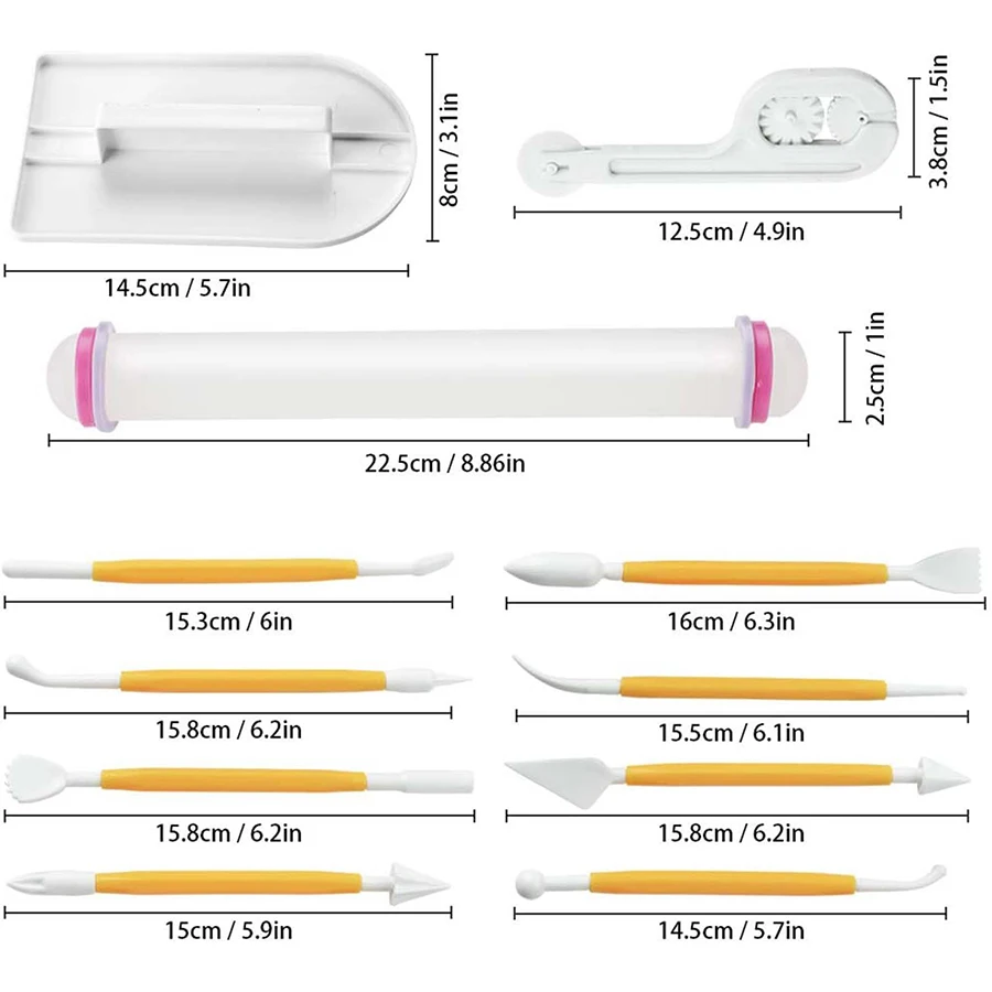 11 шт., набор инструментов для – обзор и цена Fondant Smoother Set