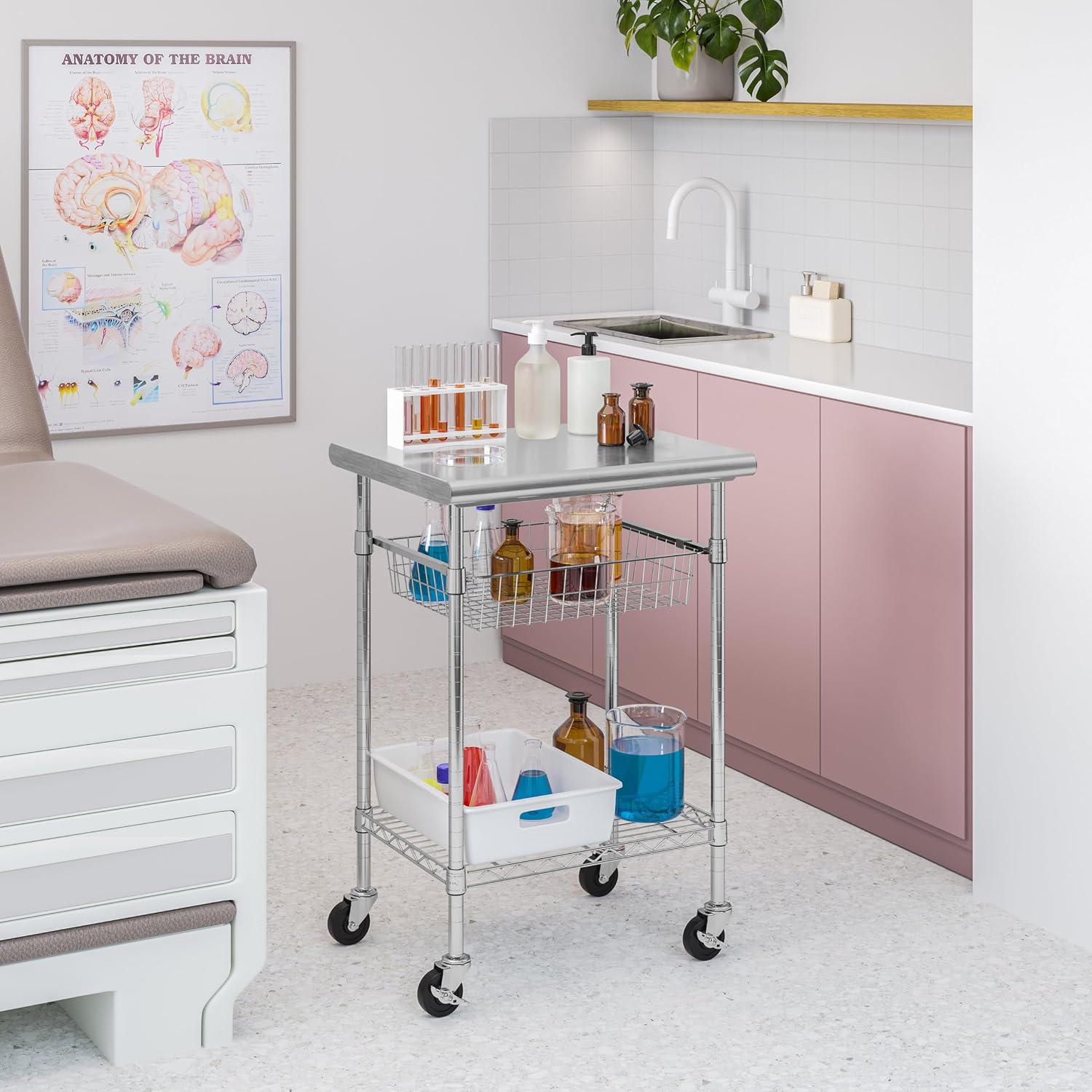 Коммерческий стол-тележка из н – обзор и цена Kitchen Island Baking Table