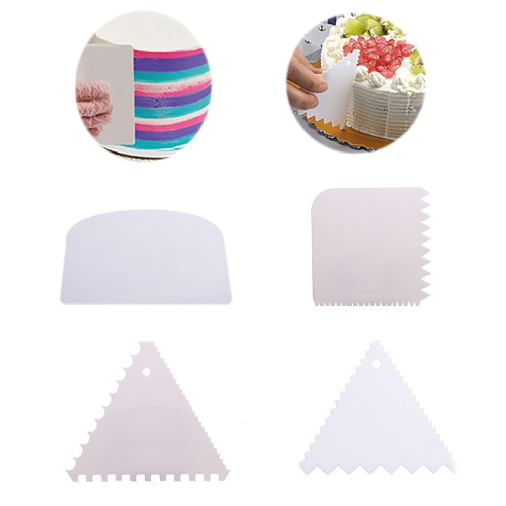 Набор из 4 скребков для торта, – обзор и цена Fondant Smoother Set